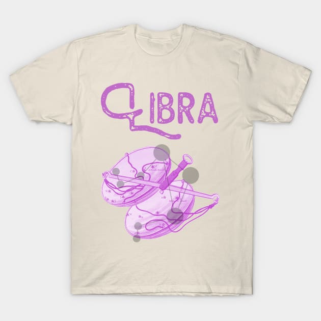 Libra ))(( Astrological Sign Zodiac Constellation Design T-Shirt by darklordpug